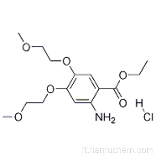 2-Amino-4,5-bis (2-metossietossi) acido benzoico cloruro di estere cloridrato CAS 183322-17-0